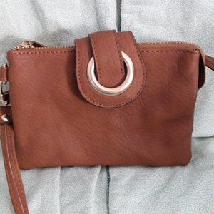 Charming Charlie Faux Leather Crossbody Bag Multiple Compartments